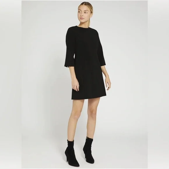 Alice + Olivia | Dresses | Alice Olivia Black 34 Sleeve Shift Dress Size |  Poshmark